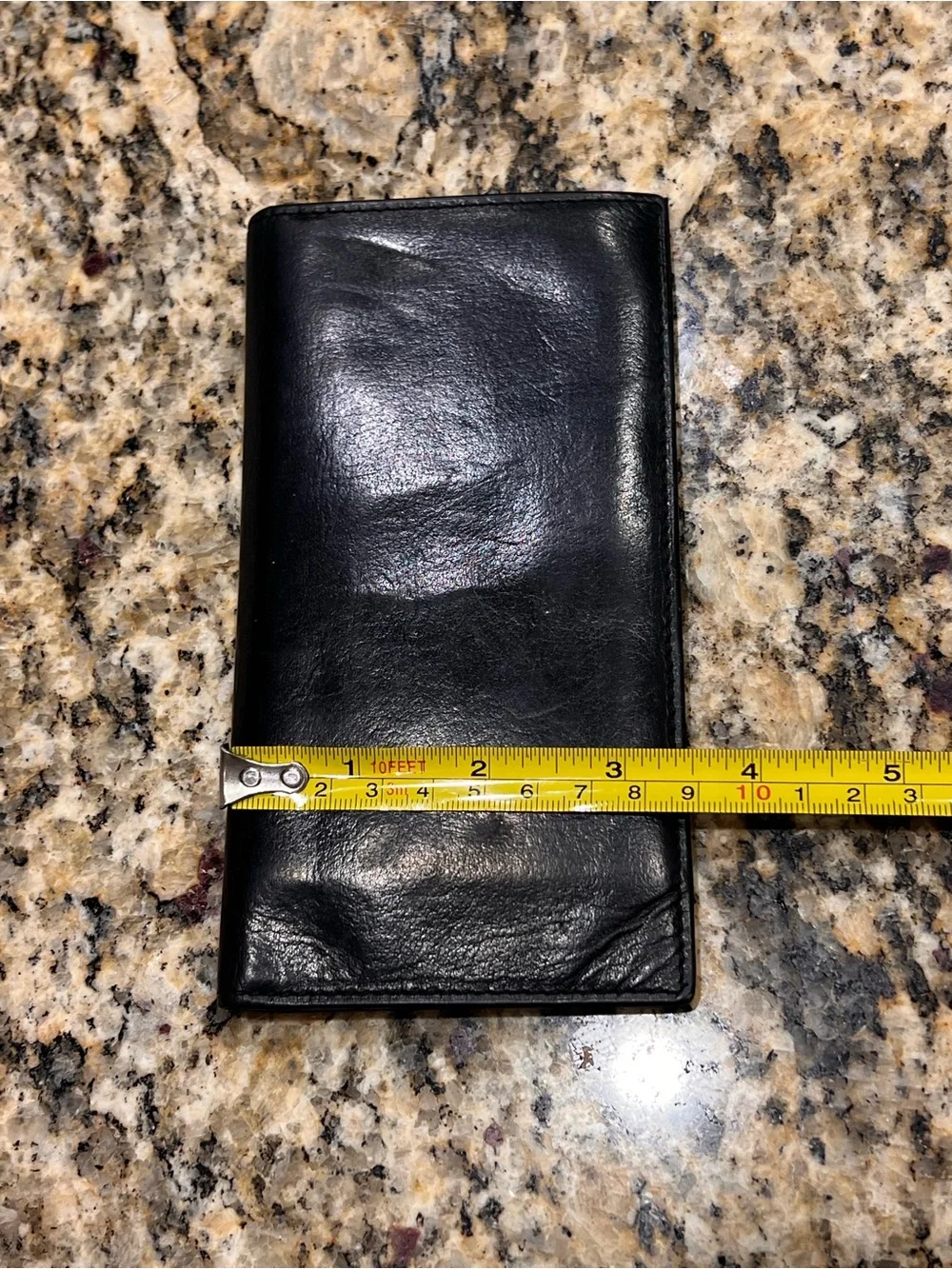 Coach Black Vintage Leather Checkbook Cover Wallet Organizer Men Travel Luxury